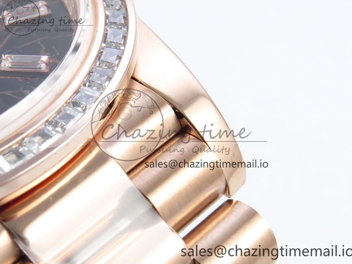 V5 DayDate Slate QF 40 Diamonds Eisenkiesel Weight) 1:1 Bracelet President Dial Bezel Edition on (Gain RG A2836 Best 0205